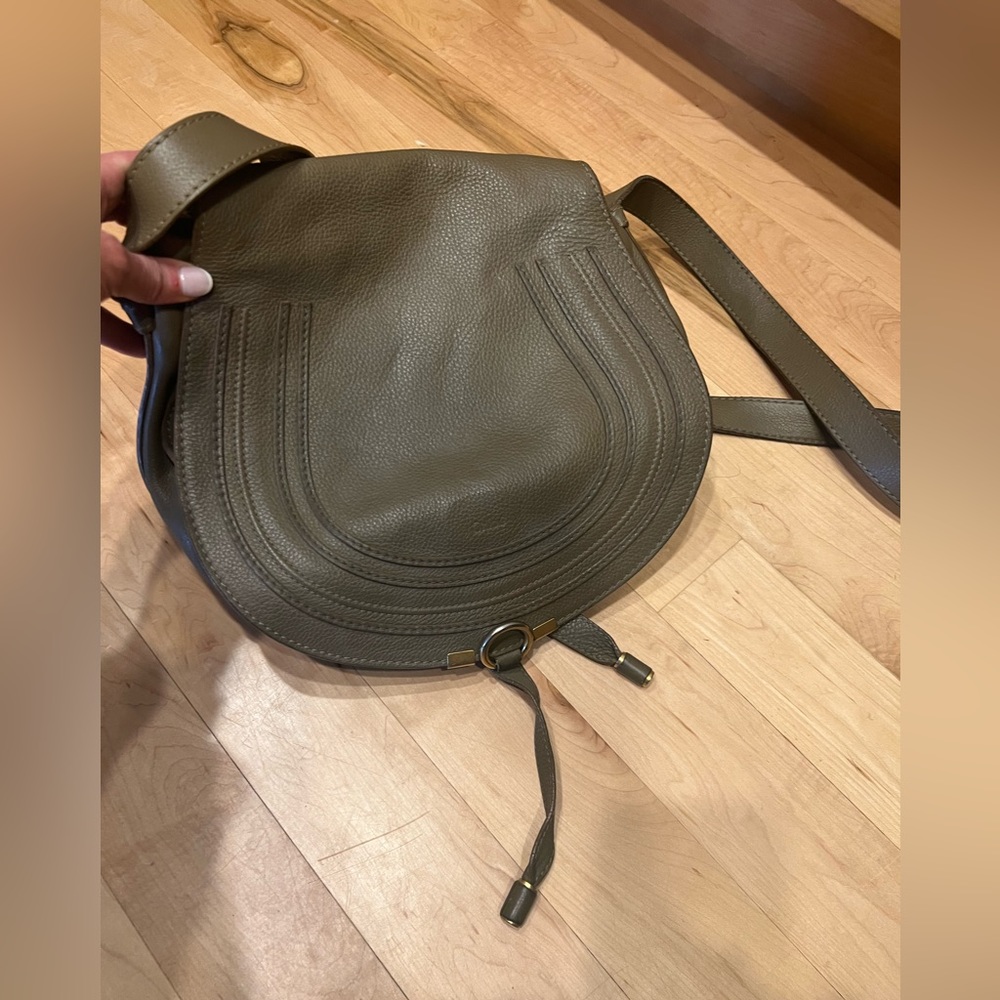 CHLOÉ Olive Green Saddle Bag - great condition, no scratches or marks
